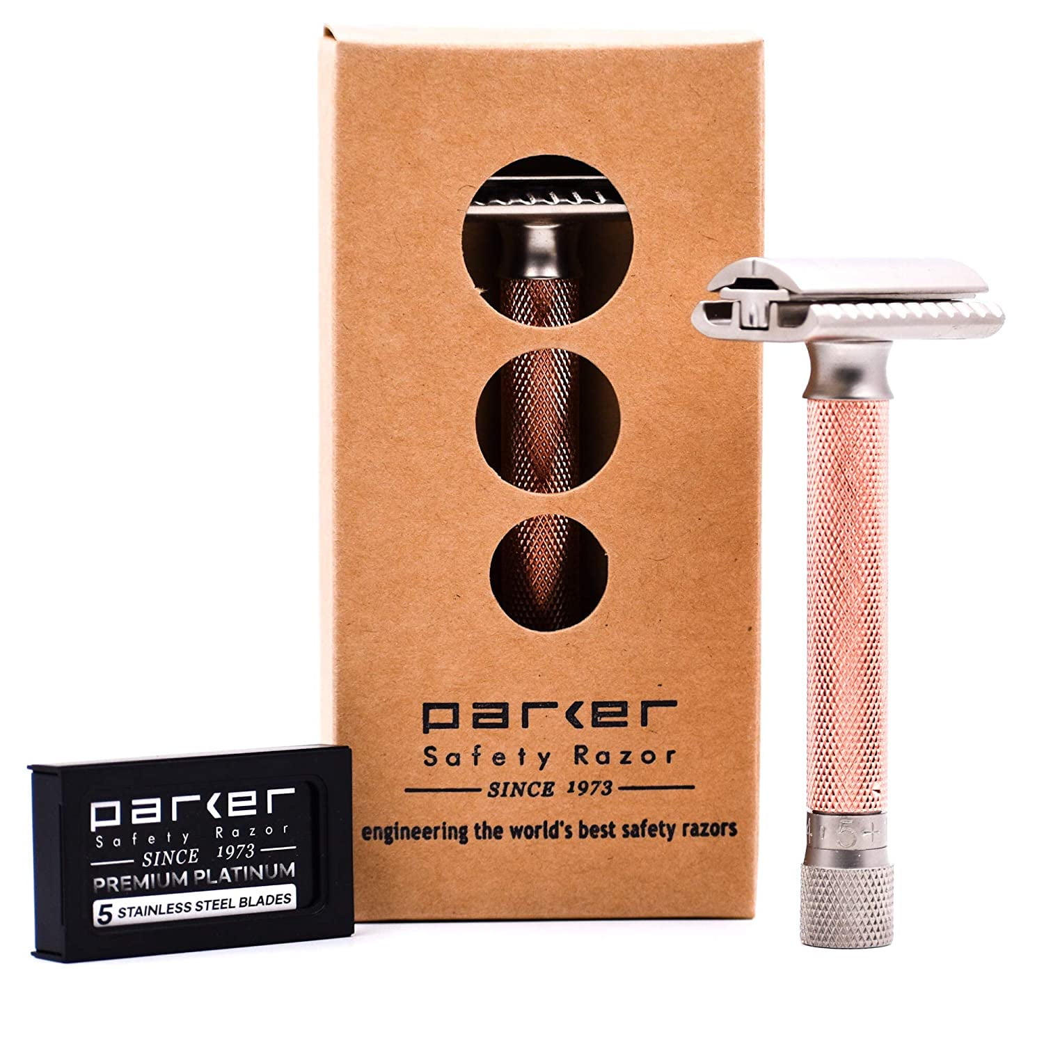Parker Safety Razor Adjustable Double Edge Safety Razor with 5 Parker