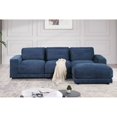thumbnail image 4 of Devion Furniture 4-Piece Upholstered Fabric & Velvet Modular Sofa in Blue, 4 of 13