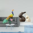 thumbnail image 2 of Escultura De Conejo De Pavo Real Para Jardín, Adorno De Cerámica, Figura Decorativa De Pascua, Estatua De Porcelana, Decoración Para El Hogar, Patio, Soporte De TV, 2 of 8