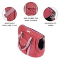 thumbnail image 6 of Small Pet Carrier for Small Dogs and Cats - Washable Semi-Open Pet Travel Tote Bag - Adjustable Strap Pet Carrier for Cat Travel Bag - 9.8 x 15.7 x 13 Inch - Burgundy, 6 of 7