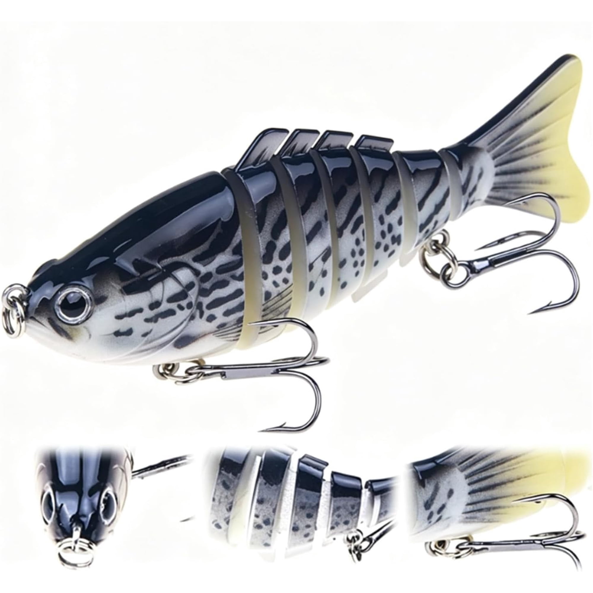 Robotic Fishing Lure Lifelike Swimming Action Hard Swimbait Slow Sinking Bionic Artificial Bait for Beginner Amateur Professional Anglers
