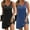 Black+blue, variant on Ekouaer Tank Nightgowns for Women 2 Pack Sexy Night Gown Sleeveless Sleepwear Soft Sleep Dress Button Sleepshirt Black/Blue Green XXX-Large
