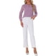 thumbnail image 2 of INSPIRAR CHIC Blusa de Chifón para Mujer con Cuello de Llave, Manga de Parchwork, Elegante Top de Trabajo M Color Púrpura Oscuro, 2 of 6