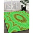 thumbnail image 2 of Ahgly Company Indoor Rectangle Patterned Neon Green Area Rugs, 4' x 6', 2 of 6