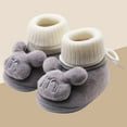 thumbnail image 2 of Dakaela Baby Booties Newborn First Walkers Shoes Infant Boys Girls Sock Boots Knit Cute Toddler Non Slip Winter House Shoes Grey, 2 of 6