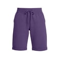 thumbnail image 5 of Hurxie Cotton Sweat Shorts with Pockets for Women Athletic Lounge Sports Workout Bermuda Knee Shorts Purple,L, 5 of 5