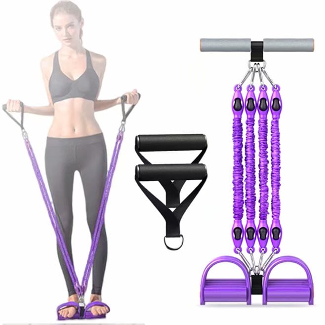 Purple Pedal Resistance Band arm Waist Fitness Stretching Training N/F Abdominal arm Chest Muscle Exercise Equipment Bodybuilding Home Fitness sit-ups Pull Rope 
