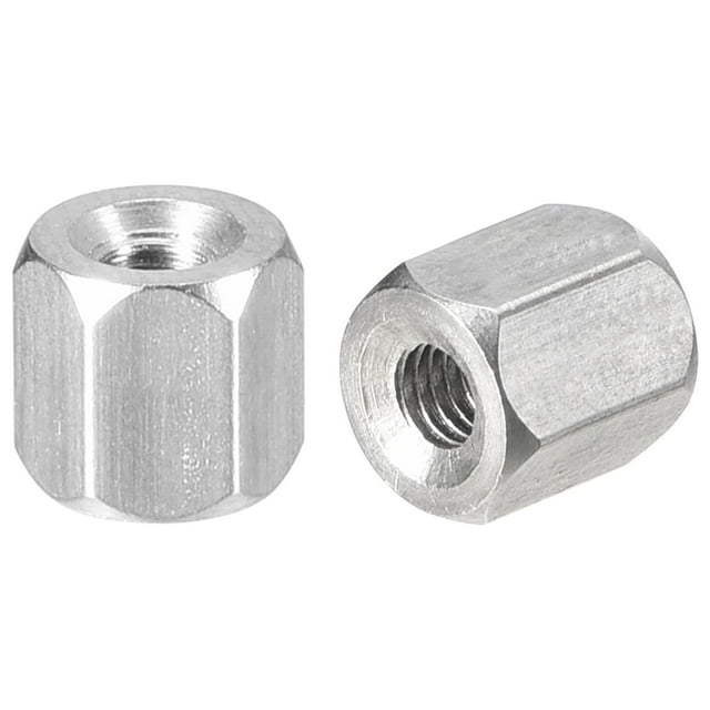 Unique Bargains Écrous de Couplage M3 x 0.5-Pitch 6mm Longueur, Lot de 5 Écrous de Couplage Hexagonaux en Acier Inoxydable 304
