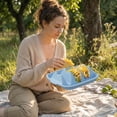 thumbnail image 4 of Taco Shaped Silicone Divided Meal Plate, Sectional Dinner Tray for Snacks and Food Serving, Cute Reusable Tableware for Family Meals, Everyday Use, Pink, 4 of 6