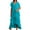 Sky Blue, variant on Summer Dresses for Women Solid Color V Neck Short Sleeve Casual Splice Irregular Hem Slim Maxi Dress Daily-Wear,Gray,XXL