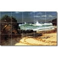 thumbnail image 1 of Ceramic Tile Mural-Albert Bierstadt Waterfront Painting 5. 21.25" w x 12.75" h using (15) 4.25 x 4.25 ceramic tiles, 1 of 3
