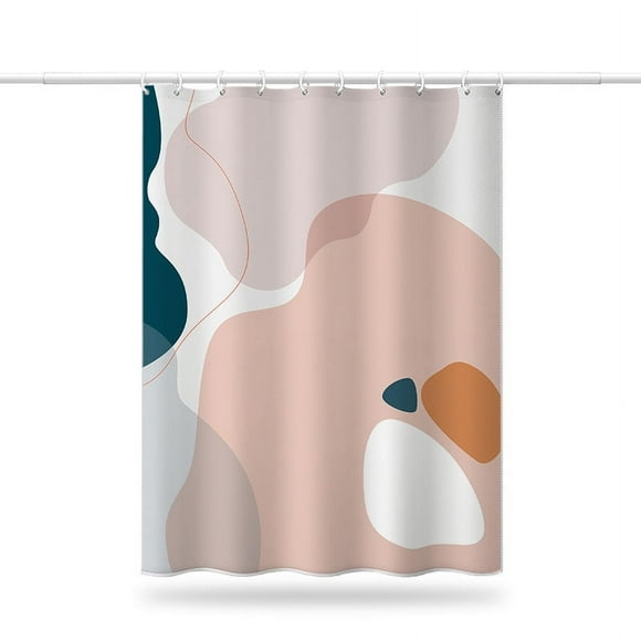 ShenMo Abstract Shower Curtain Mountain Shower Curtain Bathroom Shower Curtains Shower Curtain Set Waterproof Fabric Boho Shower Curtains Bathroom Set with 12 Hooks (72 x 72 Inch, White)