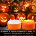 thumbnail image 6 of Deago Halloween LED Pumpkin Lights with Remote and Timers Battery Operated Orange Jack-O-Lantern Lights Flameless Candles for Halloween Decorations, 6 of 8