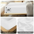 thumbnail image 3 of Lux Decor Collection Microfiber Twin XL Fitted Bed Sheet, 16" Deep Pocket Fitted Sheets, White, 3 of 6