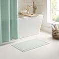 thumbnail image 2 of Arkwright 100% Cotton Bathroom Rug - High Absorbent Stylish Textured Woven Design Bath Mat, Slip Resistant Backing for Shower and Bathtub Floor, 24x36 in - Green, 2 of 5