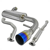 Spec-D Tuning Catback Exhaust System Burnt Rainbow Tip Compatible with Honda Civic 3Dr 1988-1991