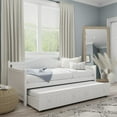 thumbnail image 3 of Hillsdale Furniture Staci Arched Wood Twin Daybed with Trundle, Classic White, 3 of 16