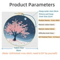 thumbnail image 2 of DIY Stamped Cross Stitch Kits Cherry Flower Tree under Blue Moonlight Easy for Beginners with Hoop 11CT Counted Embroidery Needlepoint Crafts Arts for Handmade Enthusiasts and Home Decor 30x30cm(1), 2 of 8