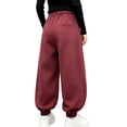 thumbnail image 4 of Qingpeng Boys Girls Sweatpants Elastic Waist Side Pockets Drawstring Cuffed Casual Athletic Long Pants for Kids, 4 of 5