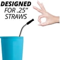 thumbnail image 3 of 10 Pack Metal Straw Covers, Silicone Tips for .25" Wide Regular Stainless Steel Metal Straws (Dark Colors), 3 of 5