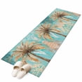 thumbnail image 2 of 2'x6' Rug Runners for Hallways Kitchen, Boho Coastal Beach Non Slip Entryway Beside Floor Carpet Runner, Tropical Ocean Coconut Flower Plant Washable Laundry Room Bedroom Throw Rugs Mat, 2 of 8