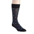 thumbnail image 2 of Men's Perry Ellis 839696 Superior Soft Luxury Flower Sock (Black O/S), 2 of 2