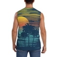 thumbnail image 4 of Bingfone Palm Trees Pattern Men's Tank Tops Workout Sleeveless Tee Shirts Running Beach Tanks for Men-Medium, 4 of 7