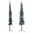thumbnail image 3 of vidaXL Christmas Tree Slim Half Artificial with Stand, 3 of 8
