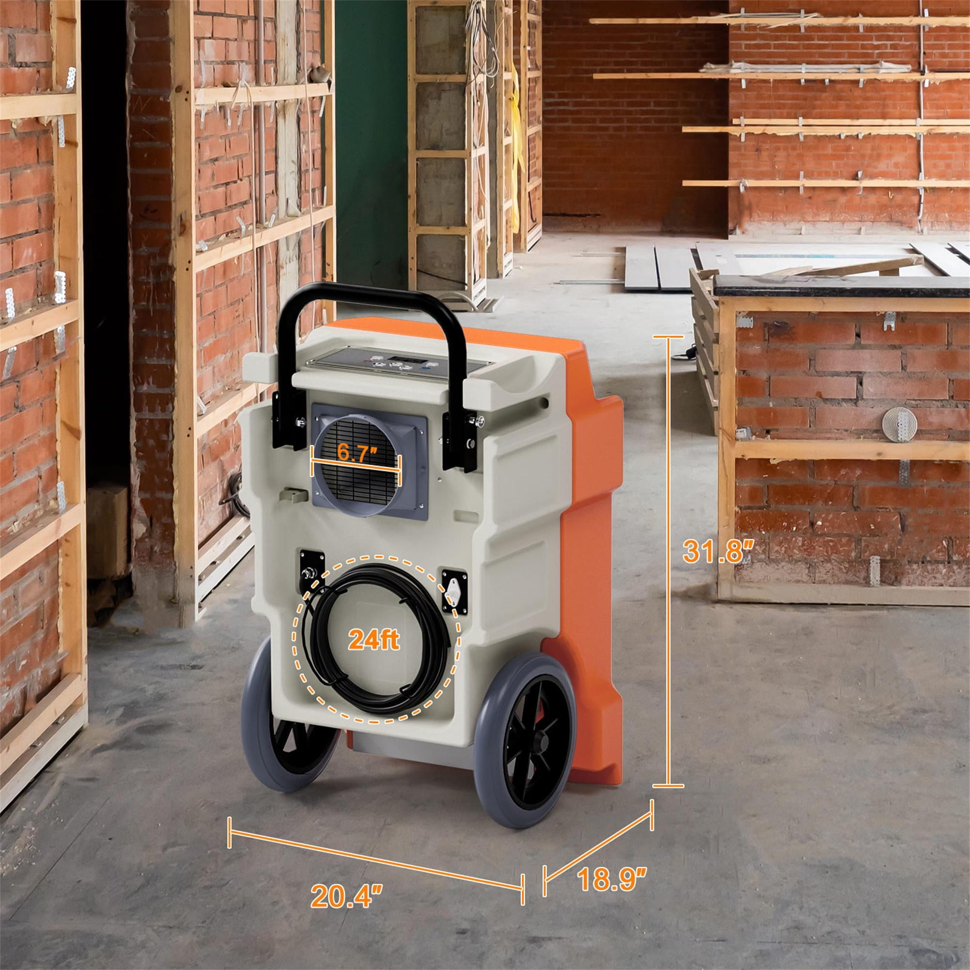 APTOOK 190 Pints Commercial Dehumidifier with Pump, Dehumidifier for Basements, Large Industrial Dehumidifier with Drain Hose, up to 7,500 Sq. Ft, Intelligent Control, 24 Hour Timer