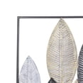 thumbnail image 5 of DecMode Bronze Metal Tall Cut-Out Leaf Wall Decor with Intricate Laser Cut Designs, 5 of 9