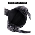 thumbnail image 6 of Deago Women's Vintage Buckle Shoulder Bag Y2K Goth Punk PU Leather Handbag Hobo Clutch Purse (Black), 6 of 9