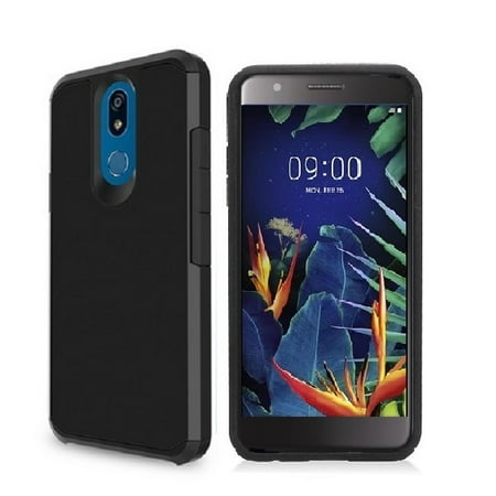 - Phone Case for Straight Talk LG Solo L423DL / LG K40 / LG K12 Plus/LG X4 (2019), Hybrid Shockproof Slim Hard Cover Protective Case (Black)