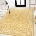 thumbnail image 3 of JONATHAN Y SANTA MONICA 5 x 8 Area Rug, Charleston Vintage Filigree Textured Weave - Yellow/Cream, SMB106L-5, 3 of 8
