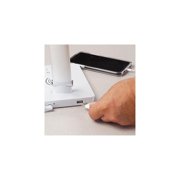 Safco Products Pivoting Vamp LED Lamp- Wireless Charging Pad & USB Port - White