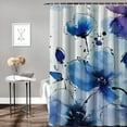 thumbnail image 2 of Creowell Watercolor Flower Shower Curtain with Hooks Flourishing Drawing with Soft Spring Colors in Retro Style Art Luxury Cloth Fabric Set for Home Dorm & Bathroom Decor White, 2 of 7