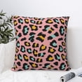 thumbnail image 4 of Wukai Leopard Premium Polyester Fleece Pillow Covers with Hidden Zipper Closure,Luxuriously Soft and Durable-24"x24", 4 of 7