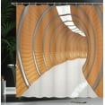 thumbnail image 4 of Ambesonne Modern Shower Curtain, Geometric Long Tunnel, 69"Wx70"L, Orange Grey, 4 of 5