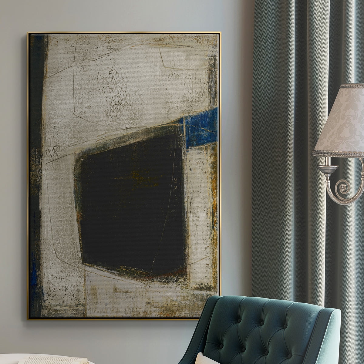 Policy of Truth II Framed Premium Gallery Wrapped Canvas - Ready to Hang - 25 x 37 - Gold Floating Frame