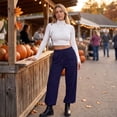 thumbnail image 5 of Women's Workout Sweatpants Wide Leg Relaxed Fit Drawstring Waist Athletic Lounge Pants, 5 of 7