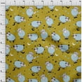 thumbnail image 4 of oneOone Velvet Lime Green Fabric Kids Sheep Fabric For Sewing Printed Craft Fabric By The Yard 58 Inch Wide, 4 of 4