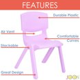 thumbnail image 2 of JOON Stackable Plastic Kids Learning Chairs, Lilac, 20.5x12.75X11 Inches, 2 of 7