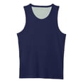 thumbnail image 6 of Minjewel Men Solid Color Casual Sleeveless Tank Top,Dark Blue XL, 6 of 6
