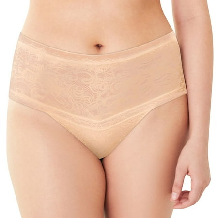 

Maidenform Womens Everyday Smooth High Waist Lace Thong 6 Paris Nude