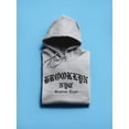 thumbnail image 3 of Brookln Gothic Font Hoodie Men -Image by Shutterstock, Male Small, 3 of 4