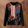 thumbnail image 3 of Puliio 250 Years 1776-2026 250th Birthday T-Shirt for Women's American Flag Rose Graphic Patriotic Tshirt Long Sleeve 4th of July Shirt, 3 of 3