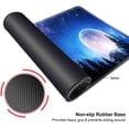 thumbnail image 3 of Full Moon Mouse Pad, Blue Starry Large Mouse Pads, Anti-Slip Rubber Base XXL Mouse Pad for Full Desk, 3 of 5
