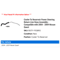 thumbnail image 2 of Cooler To Reservoir Power Steering Return Line Hose Assembly - Compatible with 2004 - 2009 Nissan Quest 2005 2006 2007 2008, 2 of 2