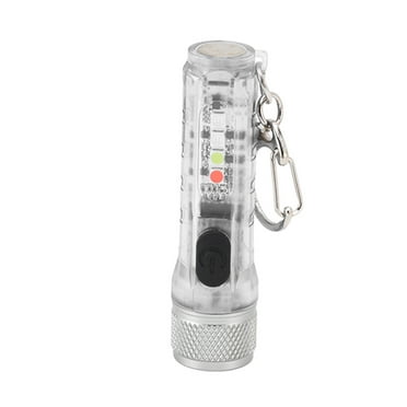 USB Rechargeable, Mini Size, Perfect for Outdoor Activities - Non Fluorescent, Transparent Design Super Bright Long-Range Keychain Flashlight