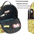 thumbnail image 5 of Lsque Floral Squirrel Pattern Backpack – School Travel Canvas Daypack with Ergonomic Padded Straps, Multiple Compartments & Leather Handle, 5 of 5