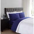 thumbnail image 2 of Truly Soft 4-Piece Everyday Polyester Wrinkle Resistant Microfiber Sheet Set, Queen, Navy, 2 of 4